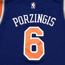 Load image into Gallery viewer, Kristaps Porzingis #6 New York Knicks Adidas Blue Youth Medium