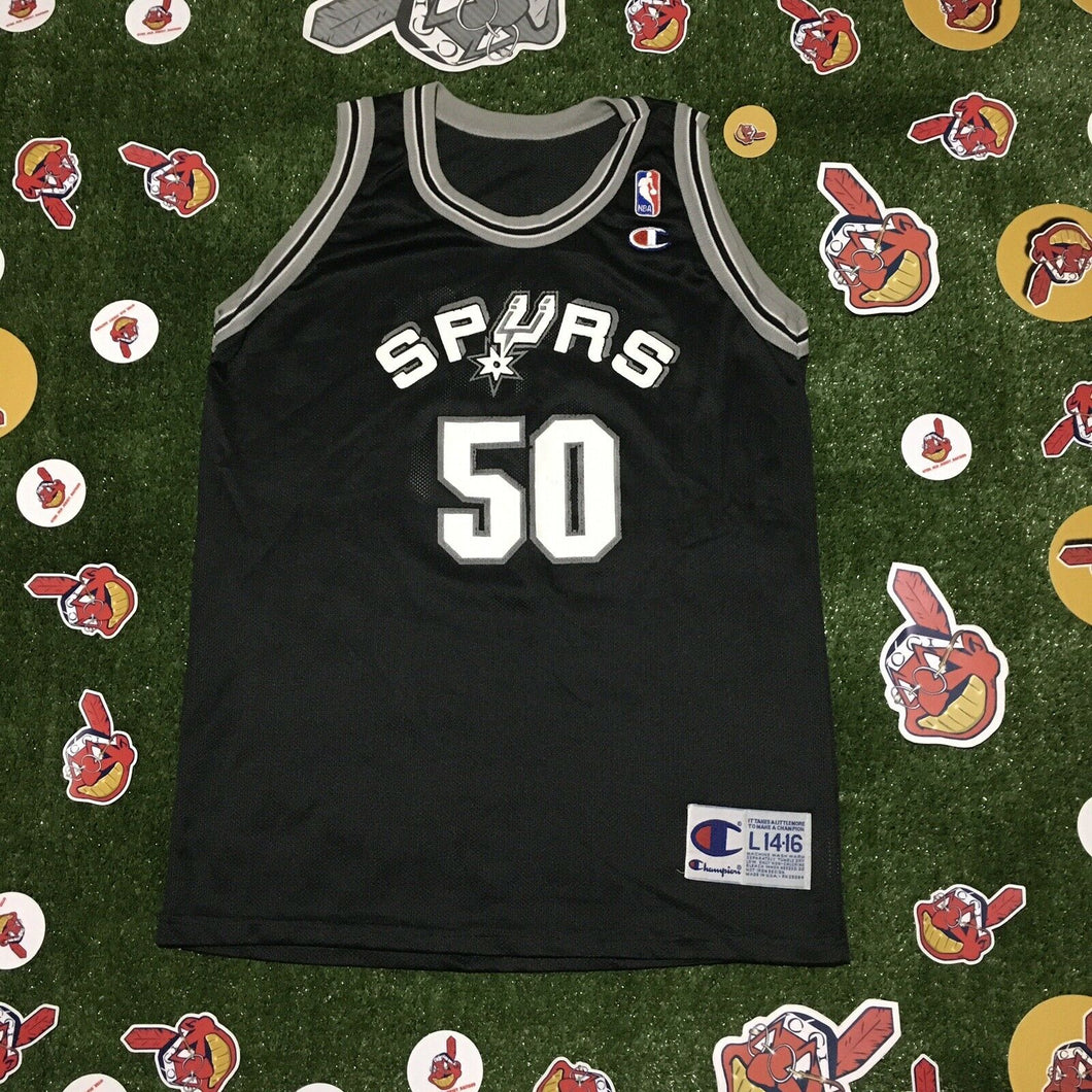 Vintage San Antonio Spurs #50 David Robinson Champion NBA Jersey Youth L 14-16