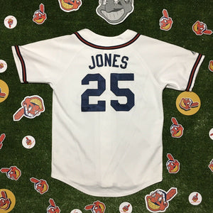 MLB ATLANTA BRAVES CHIPPER JONES AUTHENTIC MAJESTIC YOUTH JERSEY SIZE MEDIUM