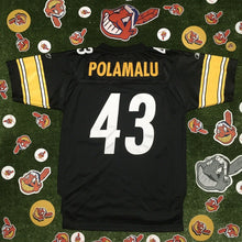 Load image into Gallery viewer, Authentic NFL PITTSBURGH STEELERS Youth Large Jersey Troy POLAMALU #43 REEBOK