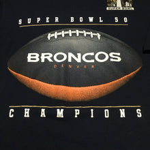 Load image into Gallery viewer, The Nike Tee Super Bowl 50 Denver Broncos Champions Navy Shirt Men Small