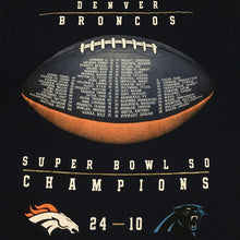 Load image into Gallery viewer, The Nike Tee Super Bowl 50 Denver Broncos Champions Navy Shirt Men Small