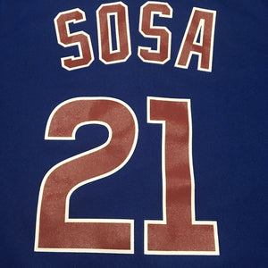 VTG MLB Sammy Sosa Chicago Cubs Blue Jersey Russell Youth Medium 10-12