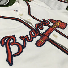 Load image into Gallery viewer, MLB ATLANTA BRAVES CHIPPER JONES AUTHENTIC MAJESTIC YOUTH JERSEY SIZE MEDIUM