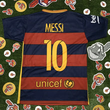 Load image into Gallery viewer, Barcelona FC Lionel Messi Jersey Men&#39;s SIze Medium Fifa 2015