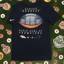 Load image into Gallery viewer, The Nike Tee Super Bowl 50 Denver Broncos Champions Navy Shirt Men Small