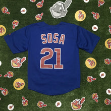 Load image into Gallery viewer, VTG MLB Sammy Sosa Chicago Cubs Blue Jersey Russell Youth Medium 10-12