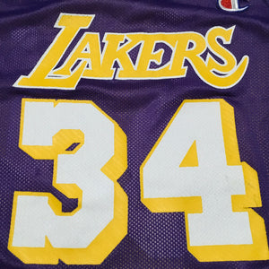 Shaquille O'Neal Reversible CHAMPION Lakers NBA Basketball Jersey Youth L 14-16 