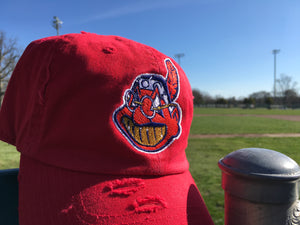 Exclusive “Money Talk’s” Red Distressed One Size Fits Most Adjustable Dad Hat